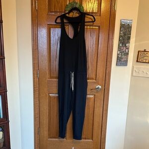 Vuori Navy Blue Sleeveless Jumpsuit